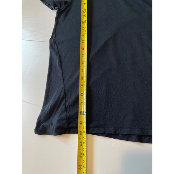 J. Jill Wearever Collection Black Short Sleeve Top Size L Stretch Jersey Staple - Picture 7 of 7